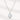 sterling silver necklace adorned with beautiful crystal in irregular shape, silver jewelry