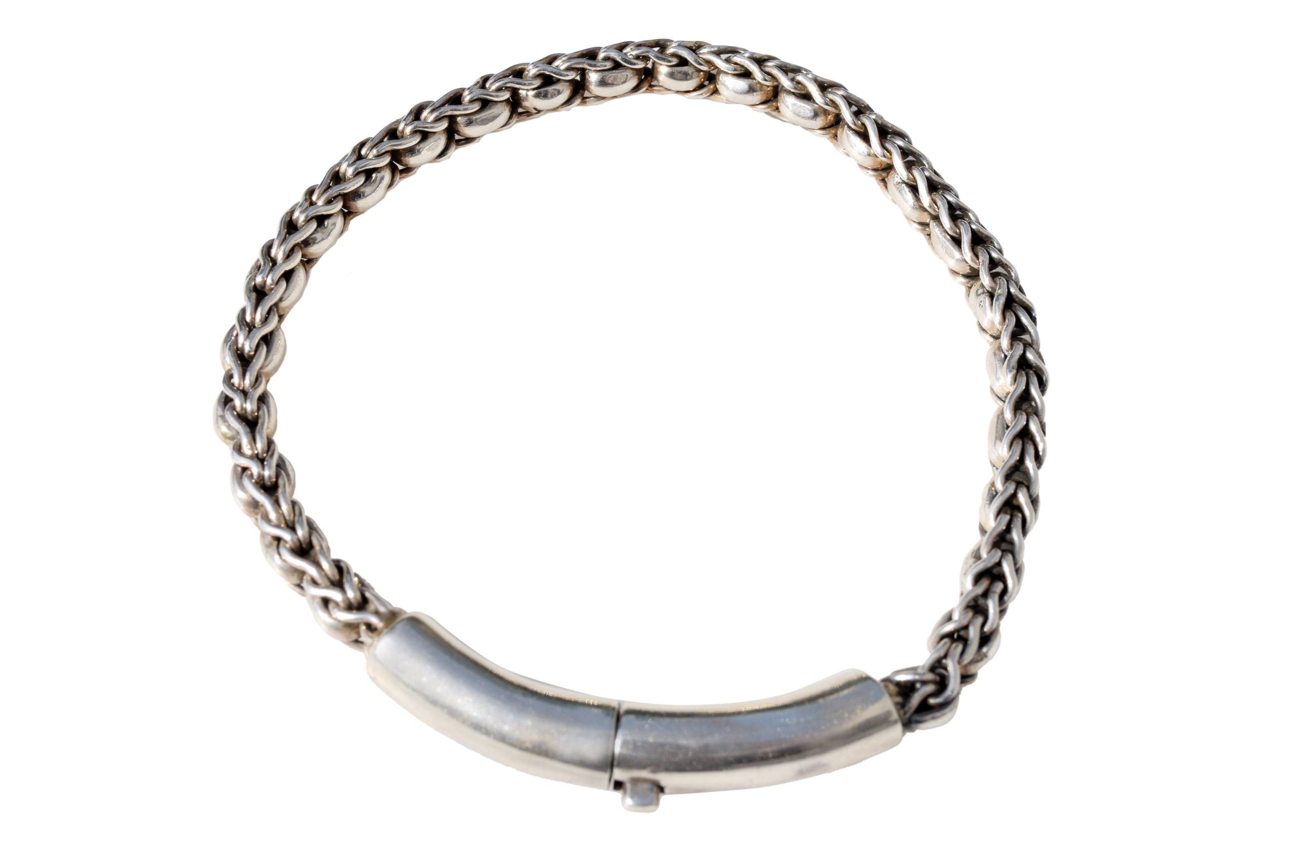 Jewellery for Men, Braided Chain Bracelet, Silver 925 Bracelet, Bracelet for men, Handmade
