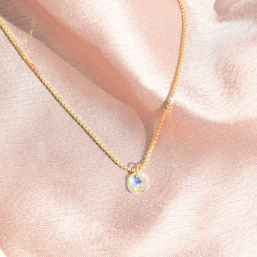 Chain Necklace, 18k Gold Plated Necklace, 18k Pure Gold Necklace, Silver 925 Necklace, Long Necklace, Handmade, Rainbow Stone, Fine Jewellery, Simple Necklace, Preciuous