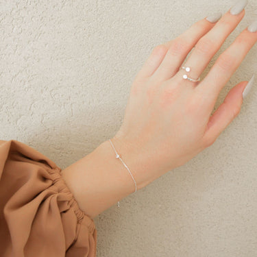 Jewelry Set  Ring, Zirconium Stones, 925 Silver, 18k Gold Plated, Rose Gold, Handmade, No Size Ring, Jewellery, Adjustable Ring Chain Bracelet, 18k Gold Plated Bracelet, 18k Pure Gold Bracelet, Silver 925 Bracelet, Handmade, Zirconium Stone, Fine Jewellery, Simple Bracelet, Precious
