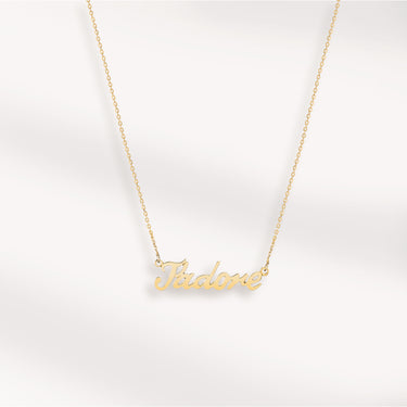 Jewellery, Chain Necklace, 18k Gold Plated Necklace, 18k Pure Gold Necklace, Silver 925 Necklace, J'adore Necklace, Handmade, Word Necklace, Paris, France, J'Adore