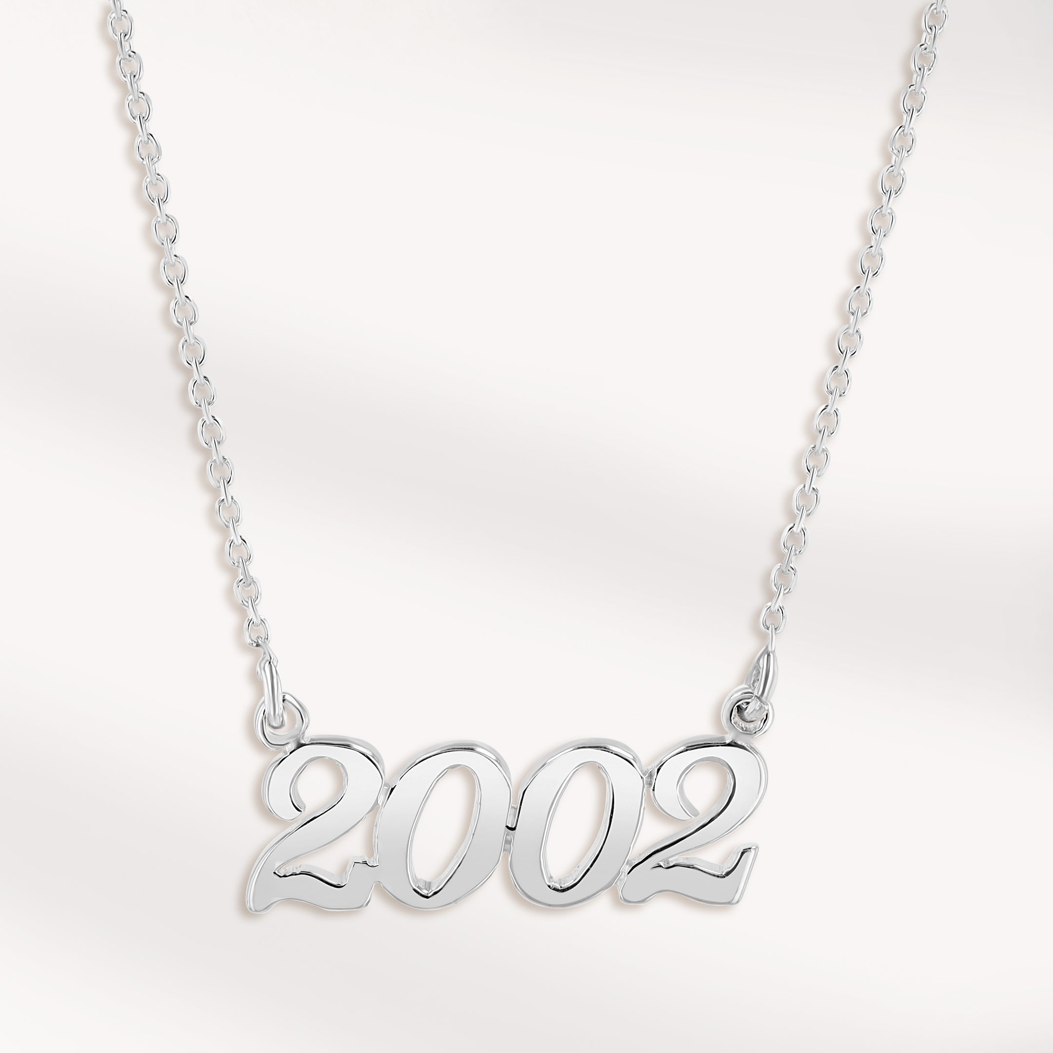 sterling silver necklace customizable with a date,  silver jewelry